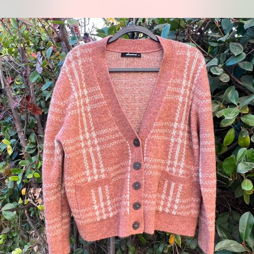 Women's Plaid Button-Up Sweater